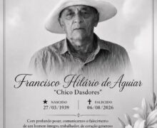 Nota de Pesar: Francisco Hilário de Aguiar